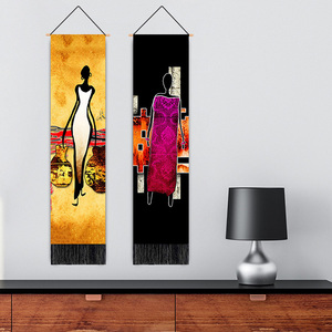 African Lady Dancers Body Silhouettes Motion Pose Personnages Exotiques Thème Tapisserie Tenture Murale pour Chambre à Coucher - Product Image 6