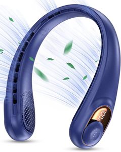 360 °   Ventilateur de cou sans pales rechargeable par USB avec batterie de 4000 mAh, idéal pour le sport et les voyages, cadeau d'anniversaire parfait - Product Image 2