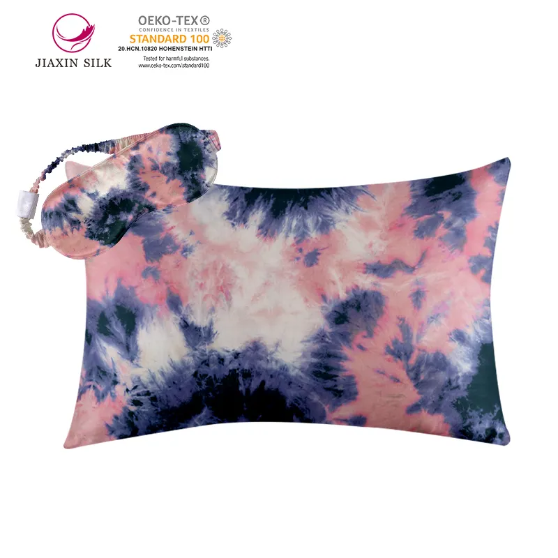 Custom Printed patterned 19 22 25 MM 100% Pure Mulberry Silk Pillowcase with zipper Support Add Logo sleeping satin Pillow Case