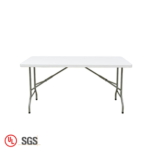 Tavolo da pranzo da ristorante in plastica HDPE bianco tavolo pieghevole rettangolare da 180CM per matrimoni da giardino all'aperto - Product Image 2