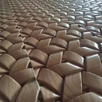 Panneau mural décoratif en bois d'absorption acoustique Dernier design créatif Panneau sculpté en bois pur