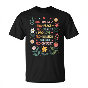 T-shirt Pro Kindness Peace Equality Love Inclusion Hope Diversity - Product Image 2