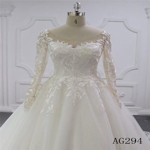 Vestido de novia moderno y elegante hasta el suelo vestido de novia de tren 2016 - Product Image 4