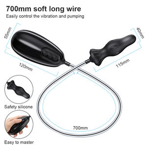 Manchon détachable en Silicone de qualité médicale, bouchon Anal gonflable, sans danger pour le corps, imperméable, vibrateur de fesses, jouets sexuels pour hommes, 4 pièces - Product Image 6