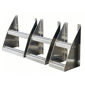 Marchepieds universels robustes en aluminium classe 8 pour camions semi-remorques, avec plaque de fixation antidérapante pour Peterbilt, Kenworth, Freightliner - Product Image 1