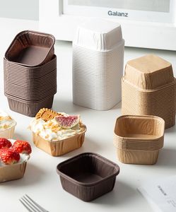 Porta Papel para Repostería, Herramientas para Hornear Pasteles, Vasos de Papel Cuadrados Enrollables Resistentes al Aceite, Utensilios para Hornear, Vasos de Papel Desechables, Equipo para Hornear - Product Image 5