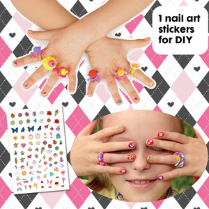 <span class=keywords><strong>Dibujo</strong></span> para colorear libro de actividades Diseño de Moda de uñas cuaderno de bocetos pequeño diseñador creatividad libro pegatina de uñas libro regalo para niñas - Product Image 5