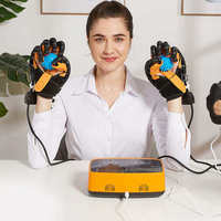 1 paire de gants de rééducation robotisés pour exercices de la main, thérapie post-AVC, exosquelette, machine d'exercice des doigts