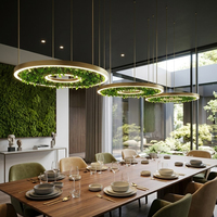 Lustre décoratif moderne pour plafond de restaurant commercial, supermarché, style botanique, en aluminium et acrylique