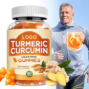 Suplemento Natural Turmeric Extract Pure Turmeric Curcumin Gummies Antioxidante Turmeric Gummies com pimenta preta - Product Image 1