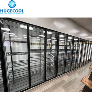 ตู้แช่เย็น/ตู้แช่แข็งสแตนเลสแบบสั่งทำขนาดใหญ่ยี่ห้อ Hugecool พร้อมประตูกระจกและชั้นวาง - Product Image 4