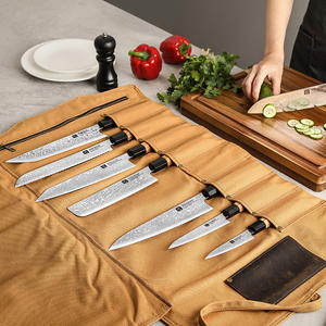 XINZUO новый простой рулонный мешок для ножей шеф-повара утолщенный холст 8 слотов портативный мешок для хранения подарков - Product Image 5