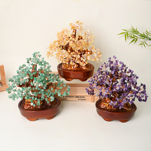 Árbol del Dinero de Cristal Natural Hecho a Mano al por Mayor, Figura de Bonsái de Piedras Preciosas Pulidas para Decoración del Hogar - Product Image 2