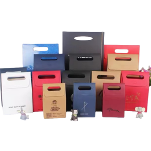 Borsa da forno in carta Kraft personalizzata per biscotti torta di gelatina in pelle d'asino e Tote per alimenti elegante confezione <span class=keywords><strong>regalo</strong></span> - Product Image 1