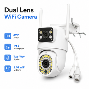Dual Lens WiFi Security <strong>Camera</strong> Outdoor PTZ IP <strong>Camera</strong> with Motion Tracking Full Color Night Vision RJ45 IP66 - Product Image 2