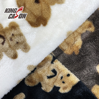KINGCASON – tissu arctique 100% polyester à imprimé Animal et ours en peluche pour enfants