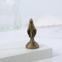 Statues religieuses catholiques, figurine personnalisée de la Vierge Marie en métal, alliage de zinc, ornement de bureau, décoration, artisanat religieux, souvenir, vente en gros