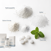 Comprimés de dentifrice à l'hydroxyapatite nano, marque privée, fabricant OEM ODM, saveur personnalisée, faible MOQ