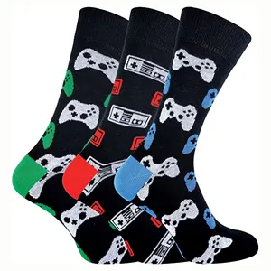 Benutzer definierte Funky Neuheit Baumwolle Retro Herren Gaming Crew Socken