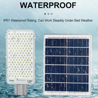 Kontrol pencahayaan cerdas, lampu jalan luar ruangan solar, 100w 200w ip67, pencahayaan layar penuh, lampu jalan