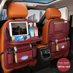 Organisateur de siège arrière de voiture universel pliable en cuir PU, anti-coup de pied, sacs de rangement, 5 couleurs, vente chaude - Product Image 5