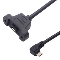 Câble de montage sur panneau micro USB mâle vers micro USB femelle haut de gamme