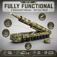 Modèle de fusée en alliage de zinc moulé sous pression 1:82, lanceur de missile nucléaire Dongfeng-61 DF-41, KDW Military