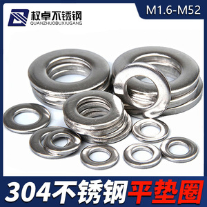 แหวนรองสแตนเลส Gb97 304 แบบแบน M1.6 M52 สำหรับสกรู ผลิตอุปกรณ์ทั่วไป - Product Image 5
