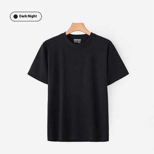 Nouvelle Tendance Été 2025 : T-shirt Décontracté Sportif pour Homme, Manches Courtes, Couleur Unie, 100% Coton Tricoté – Vente en Gros Usine - Product Image 1