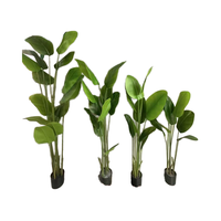 Planta Artificial Nueva de Ave del Paraíso Verde de Gran Venta Árbol de Plátano del Viajero en Maceta de Plástico para Bodas
