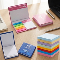 Bloc-notes créatif avec notes adhésives, carnet de messages avec feuilles autocollantes, logo personnalisé, organisateur de bureau