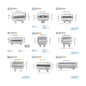 מותאם אישית סגסוגת אלומיניום קטן גז טנק לחץ גבוה עיצוב קל משקל גז נגד קורוזיה יצרני ציוד ישיר - Product Image 5