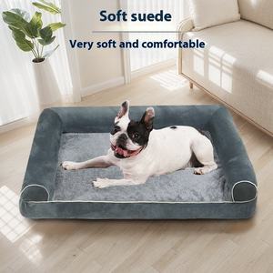 Cama para Mascotas Cuadrada de Esponja para Todas las Estaciones, Transpirable, Fresca en Verano y Cálida en Invierno, Tipo Sofá - Product Image 4