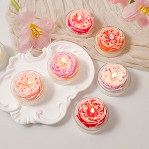 Elegante Vela con Aroma a Rosa Austin, Sin Humo, Aroma Floral Suave, Crea un Ambiente Cálido para el Hogar - Product Image 4