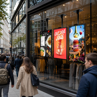 Layar LCD Digital Signage Kecerahan Tinggi 3000-4000 Nits, Ukuran 43 55 65 Inci, Model Berdiri untuk Iklan di Toko Retail