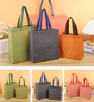 Sac en tissu non tissé PP, sacs de shopping non tissés à coudre avec longue poignée et bouton