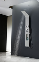 Panneau de douche mural en alliage d'aluminium A152, design moderne pour usage hôtelier, avec jets de pluie et de massage