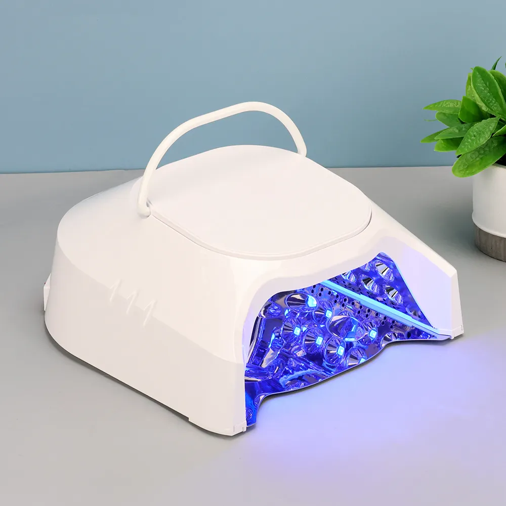 2024 New Design High Power 86W Fast Curing Cordless Pink LED Lamp Professional Nail Dryer UV Led Lamp Rechargeable Nail Lamp