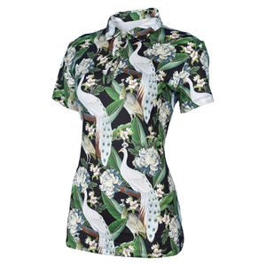 Best Seller Amazon Custom-Fit Ultra Dry Spandex Poliéster Ladies Golf Polos Short Print Custom Sublimation Shirts - Product Image 1