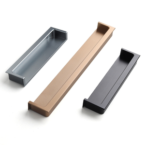 Bouton de <span class=keywords><strong>porte</strong></span> moderne en alliage d'aluminium poignée de tiroir 197mm réglable pour armoire commode armoire <span class=keywords><strong>cuisine</strong></span> salle de bain salon - Product Image 2