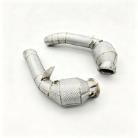 Downpipe Stainless Steel Berkinerja Tinggi dengan Katalis untuk BMW M5/M6 F10/F06 4.4T 2012-2016, Tersedia Siap Kirim