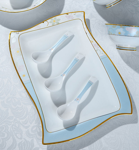 ชุดเครื่องใช้บนโต๊ะอาหารเซรามิกสุดสร้างสรรค์ที่เรียบง่ายสีฟ้าอ่อนชุดเครื่องใช้ในครัวเรือนที่สวยงาม - Product Image 5