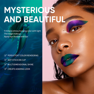 Gloss à lèvres Fish Princess, gloss à lèvres <span class=keywords><strong>caméléon</strong></span>, maquillage d'Halloween, gloss à lèvres imperméable longue durée pour les spectacles sur scène - Product Image 6