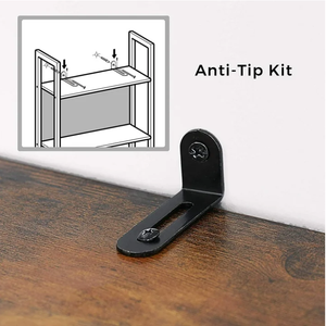 Giá cả cạnh tranh mộc mạc màu nâu và đen <span class=keywords><strong>5</strong></span>-<span class=keywords><strong>SHELF</strong></span> lưu trữ Kệ Tủ sách cho phòng khách lối vào hoặc văn phòng - Product Image 2