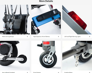 הליכון שיקומי להליכה, עמידה וסיוע בתנועה, לציוד שיקומי לאחר שבץ מוחי עם שיתוק חלק של גפיים תחתונות. - Product Image 3