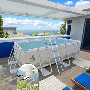 <span class=keywords><strong>Piscine</strong></span> rectangulaire à cadre en acier B02 3x2.07x0.65m <span class=keywords><strong>Jilong</strong></span> Avenli 17771 Passaat Gris pour Famille et Professionnels - Product Image 3