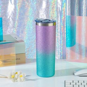 Anti Drop 20oz Slim Tumbler Vacuum Insulated Steel Cup Sublimation Blank Outdoor Portable Water Mug - Product Image 2