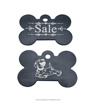 Promotion Eloxiertes Metall Pet ID Typenschild Stempeln Siebdruck für und Hunde marke mit laser graviertem QR-Code