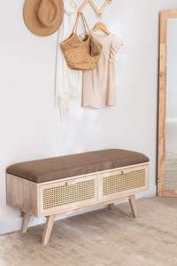 Combohome Banc en bois avec 2 tiroirs <span class=keywords><strong>Ralik</strong></span> Design Bois naturel - Product Image 2