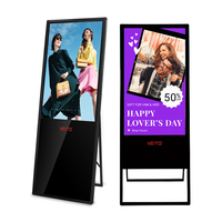 Afficheur numérique Android VETO de type A, 32, 43, 49, 55 pouces, signalétique numérique portable pour les magasins de détail, promotion, vente, menu